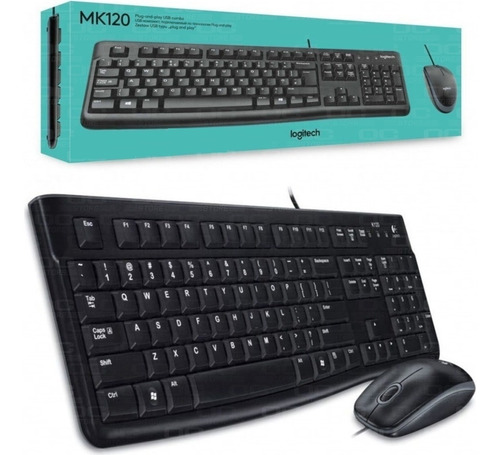 Kit Teclado Y Mouse Logitech Mk120 Usb Español Pcreg