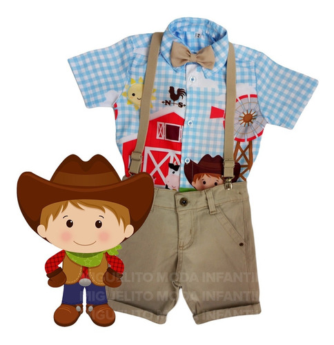 Conjunto Do Tema Fazendinha Baby Infantil Menino Promoção