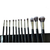 Set De Brochas Para Ojos Y Rostro 12pzs Bausse Maquillaje Color Negro