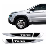 Adesivo Aplique Lateral Fiat Toro Emblema Cromado