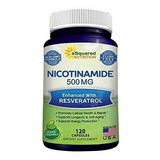 Nicotinamida Con Resveratrol Antioxidante  120 Cápsulas