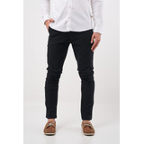 Pantalón Corte Chino Gabardina Elastizada Slim-fit De Hombre