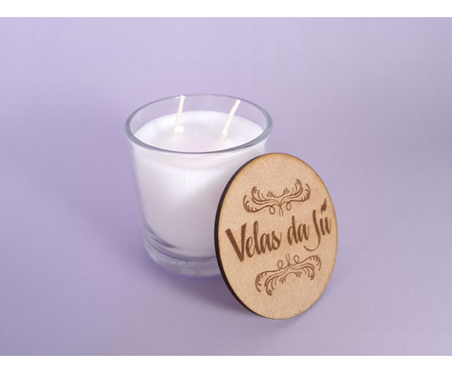 Vela Personalizada Perfumada Artesanal Em Vidro Aroma De Uva