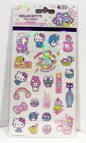 Sanrio Hello Kitty Set De  Calcomanias Sticker Prismaticos