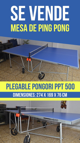 Mesa De Ping Pong Plegable Pongori 