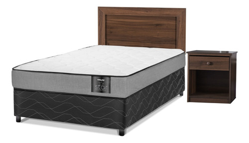 Cama Americana Star Flex 1,5 Plazas + Muebles Asturias