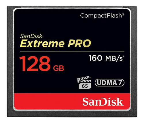 Cartão Compact Flash Sandisk 128gb Extreme Pro 160mb/s