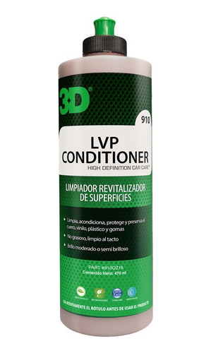 3d Lvp Conditioner Revividor De Cueros Y Plasticos Premium