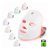 Máscara Led Terapia Facial Fotones Inalámbrico 7 Colores