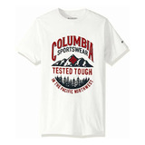 Columbia Apparel Men's Graphic T-shirt, White/tough, Large
