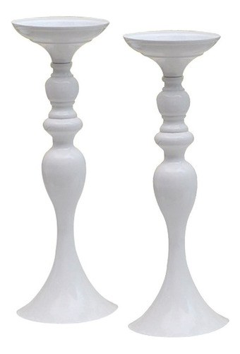 2 Piezas Candelabros De Pilar De Metal Dorado Candelabros W