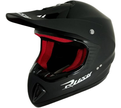 Casco Enduro Tremor Negro Mate L Rush Mx Cross Ourway