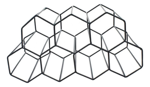 Estante De Metal Geométrico Hexagonal Apilable