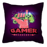 Cojín Bk Almohada Morada Control Gamer Hardcore 45x45