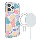 Funda Para iPhone Magsafe Tu Nombre Happy Faces Para Mujer