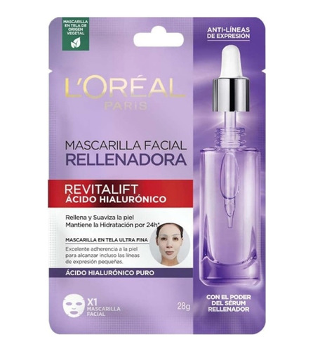 L'oréal Paris Mascarilla Facial Revitalift 1 Pza