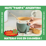 Mate Argentino Termico Con Camara De Aire C\ Bombilla Acero!