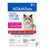 Adams Plus Flea & Tick Spot On For Cats 5 Lbs And Over 3 Mon