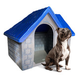 Casinha Plástica Cachorro Bangalo Número 5 Cor Azul