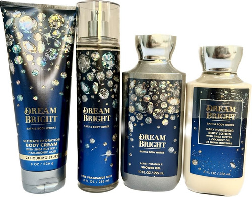 Dream Bright 4 Piezas Fine Fragrance Bath & Body Works
