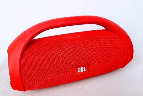 Boombox Caixa De Som Bluetooth Fm Potente 30cm Vermelha
