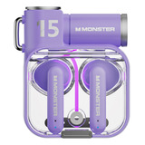 Audífonos In Ear Gamer Inalámbricos Monster Airmars Xkt15 Color Violeta