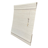 Persiana Top Flex Bambu Romana Block Branca 180 (l) X 160 (a) Cm Cortina Madeira C/ Bandô 1,80 (l) X 1,60 (a)