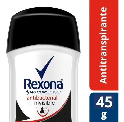 Antitranspirante Rexona Antibacterial Invisible Dama 45 Gr