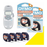 4 Cinta Rotuladora Letratag Dymo 2blister X4und Papel Blanco