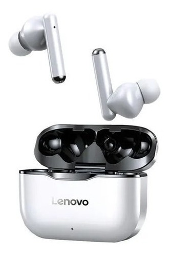 Auriculares In-ear Inalámbricos Lenovo Lp1 Blanco Y Negro