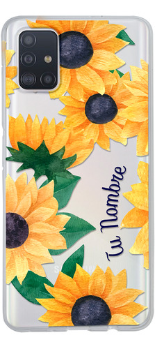 Funda Para Galaxy Para Mujer Girasoles Con Tu Nombre