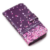 Capinha Carteira Couro Nome Amor Rosa Para Samsung Galaxy M