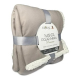 Manta Polar Sherpa Premium 127x152cm Color Gris