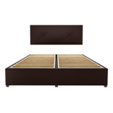 Cama Recamara Base Box Cabecera Urban Chocolate Queen Size