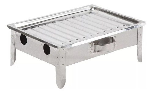 Brasero De Mesa Parrilla Acero Inox Kufo