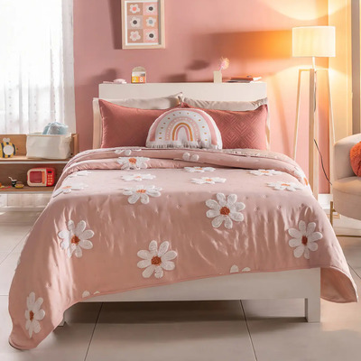 Juego De Edredon Florencia Matrimonial Xl \u002F Qs Vianney 88613 Color Rosa Pálido Diseño De La Tela Floreado | Envío gratis