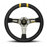 Motorsport Mod Drift Volante Negro Suede Grip Cepillado Antr