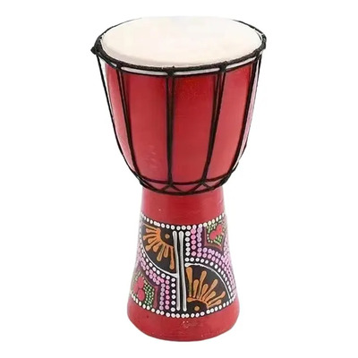 Tambor Africano Djembe Bongo Hand De Madera De Tamaño Compac