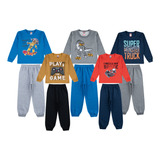 Kit 5 Conjunto Moletom Infantil Menino Inverno Atacado Frio 