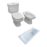 Set Sanitarios Roca Mónaco + Bañera Roca Sacha 160 Cm P