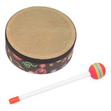 Tambor, Mano Con Instrumento, 6 Pulgadas, Baqueta Orff