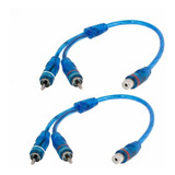 Ouhl Rca Y Adapter Connector 1 Hembra To 2 Male, Car Audio