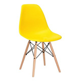 Cadeira De Jantar Boxbit Eames, Estrutura De Cor  Amarelo, 6 Unidades