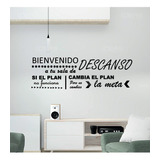 Vinil Decorativo Frase Bienvenido A Tu Sala De Descanso 