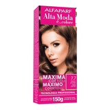 Kit Tintura Alfaparf  Alta Moda É Colore Pigmentos Micronizados Concentrados Tono 7.7 Castaño Luminoso Extra Claro Para Cabello