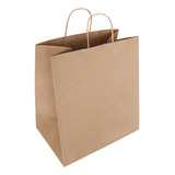 Bolsa Papel Kraft Ecológica Con Asa 33x30x20 Cm Viena 40 Pzs