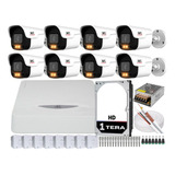 Kit Cftv 8 Câmeras Segurança Full Color Dvr 16 Canais Jfl