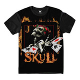 Camiseta Joker Skull Fire Caveira Coringa Fogo Carta Card