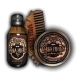 Kit Barba Fuerte. 1 Aceite 45ml + 1 Cera 40g + Peine