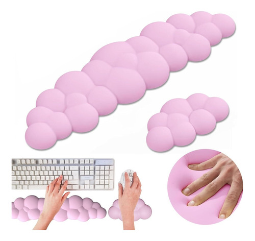 Keyboard Cloud Wrist Rest 2pcs, Reposamuñecas Para Teclado